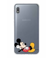 Samsung Galaxy A10  Kapak Mickey Mouse Tasarımlı Şeffaf Silikon Kılıf