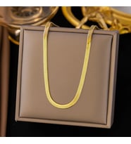 Özel Kutusunda Hediye Paketiyle İtalyan Gold Çelik Kolye 42+5 cm Hediye Kolye Arkadaşa Hediye Sevgiliye Hediye