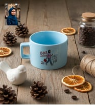 Kişiye Özel Karikatürlü Bana Hayransın Lüks Pastel Fincan Doğum Günü Hediyesi