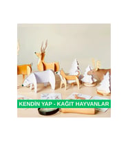 KENDİN YAP - KAĞIT MAKET HAYVANLAR. KES-YAPIŞTIR-BİRLEŞTİR.