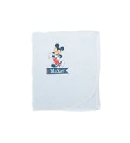 Özdilek Mickey Mouse Nakışlı Bambu Bebek Pelerin Mavi Lisanslı (Standart)