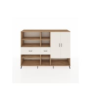 Hyperion Dolap 10 Raflı 2 Çekmeceli 2 Kapaklı 220x44x163 Çam-Aytaşı