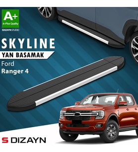 S-Dizayn Ford Ranger 4 Skyline Aluminyum Yan Basamak 203 Cm 2023 Üzeri A+ Kalite