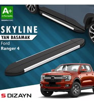 S-Dizayn Ford Ranger 4 Skyline Aluminyum Yan Basamak 203 Cm 2023 Üzeri A+ Kalite
