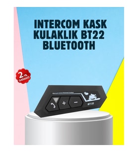 Mey İthalat® BT22 Motosiklet Kask İçi Bluetooth Kulaklık İnterkom Destekli