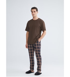 LC WAIKIKI Turuncu Standart Kalıp Ekose Erkek Pijama Alt