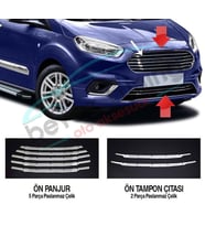 Ford Courier Ön Panjur Kromu Nikelaj 7 Parça 2018 Sonrası