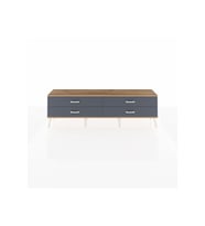 Arges TV Ünitesi 4 Çekmeceli  176x30x51 Antrasit-Çam/Antrasit