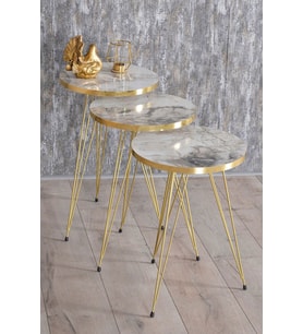 Zigon Sehpa Gold Efes Tel