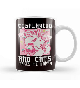 Cosplaying Cats Make Happy Japanese Anime Manga Kupa Bardak Porselen