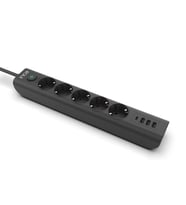 INCA IPW-44TU 5li  3Usb+Typ-C Akım Kor. Led Tuş. Priz 1.5m Siyah (Beyaz)