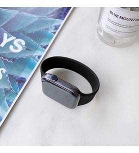 Apple Watch 40mm KRD-31 Medium Silikon Kordon (Siyah)