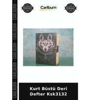 Özel Üretim Hediyelik Not Defteri Kişisel Koleksiyon Kurt Büstü Deri Defter Ksk3132