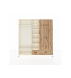 Arges Gardrop 12 Raflı 2 Çekmeceli 2 Askılı 220x30x243 Aytaşı-Çam