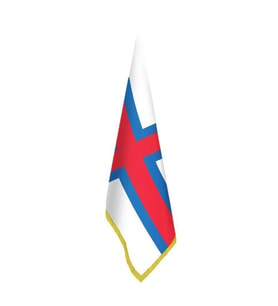 Faroe Adaları Bayrağı - Ofis - Makam -Toplantı Odaları - Saçaklı Makam Bayrağı