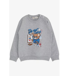 Erkek Bebek Pamuklu Do Not Disturb Sweatshirt