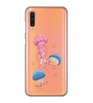 Samsung Galaxy A50 - A30S Uyumlu Deniz Anası ve Mantar Tasarımlı Şeffaf Telefon Kılıfı