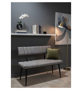 Modern Siyah Metal Ayaklı Çok Amaçlı Oturak ve Puf