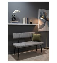 Modern Siyah Metal Ayaklı Çok Amaçlı Oturak ve Puf