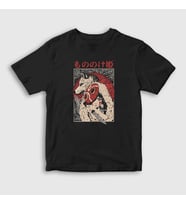 Presmono Unisex Çocuk Siyah Poster Anime Film Princess Mononoke T-Shirt 455282tt