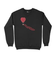 Kalpli Uçan Balonlu Siyah Sweatshirt