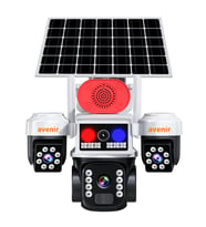 3 Kameralı 3PTZ Sim Kartlı Güneş Panelli Solar 6MP PTZ Kamera AVENİR AV-S463W