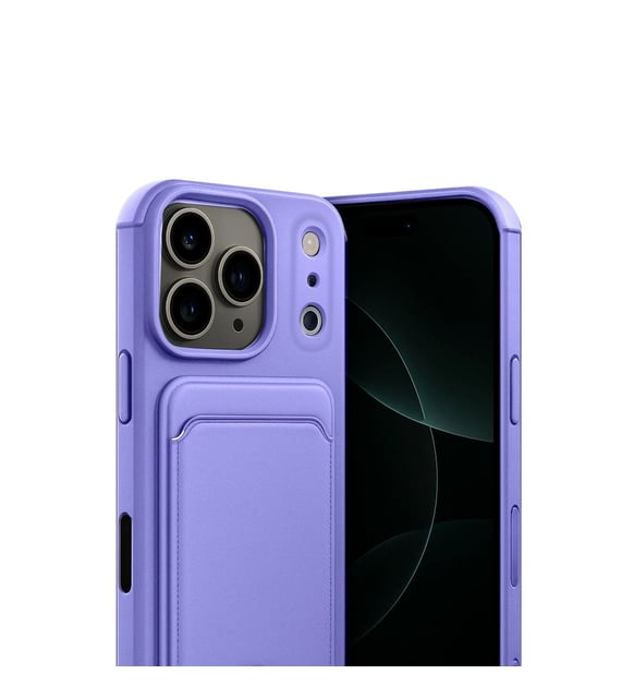 Apple İphone 17 Pro Max Kelvin Kartvizitli Silikon - Lila