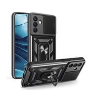 Samsung Galaxy A17 Uyumlu Kılıf Magnetik Standlı Kamera Korumalı Zore Sürgülü Vega Kapak