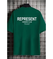 Unisex Represent  Baskılı T-shirt (Yeşil)