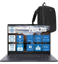 Asus Expertbook B5 B5405CCA Intel® Core™ Ultra 5 225H 80GB Ddr5 1tb SSD 14.0-Inch, Wuxga (1920 x 1200) 300NITS WIN11HOME Taşınabilir Bilgisayar U516512B0DH28+ZETTAÇANTA