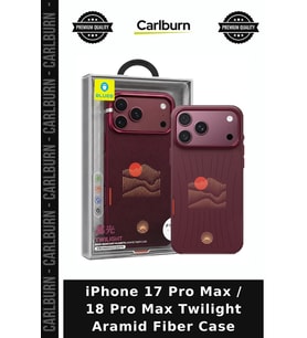iPhone 17 Pro Max / 18 Pro Max Twilight Aramid Fiber Case Mobil Koruma Manyetik Kapak