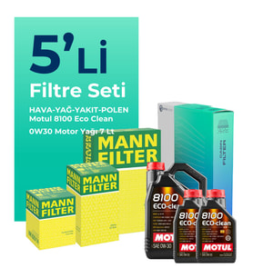 MANN Peugeot Boxer 2.0 Dizel BlueHDi Filtre Bakım Seti Motul Motor Yağlı (2015-2020) 5 Li