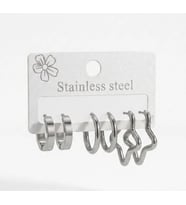Star Shıne Altılı Halka Küpe Seti - Kp00678
