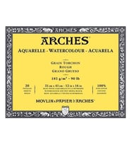 Arches Suluboya Blok Rough Natural White 185 gr 31x41 cm 20 Sayfa 