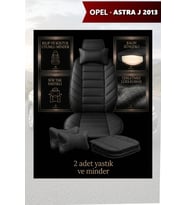opel astra j 2013 Koltuk ve Kılıf uyumlu Lüks Minder Siyah Yastık 2 Minder 2 Yastık