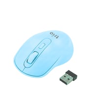 Trio 1600 DPI 2.4GHz Nano Alıcılı Ergonomik Kablosuz Mouse Wireless Optik Fare (Mavi)
