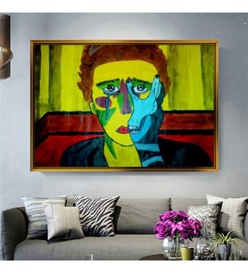 Altın Çerçeveli dekoratif tablo l166 (Gold)