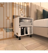 Kenzlife komodin tereşkova byz 47*39*19 mutfak banyo ofis dolabı komidin siyah ayaklı (m)