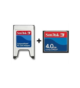 Sandisk 4GB Compact Flash Kart + PCMCIA Adaptör 