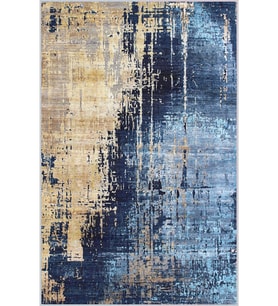 Eliana Home Baskılı, Yıkanabilir Kaymaz Taban Salon Halısı LNA0197-SD433 100x150 cm (Mavi)