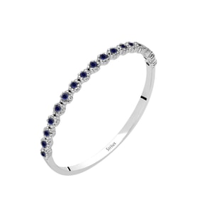 Safir Taşlı Hayalet Yarım Tur Yüzük 0723R0226