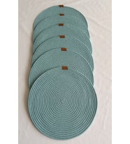 Yuvarlak Supla Amerikan Servis Sofra Altlığı, Masa Dekoru 33cm 6lı (Mint)