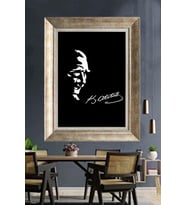 Gümüş Çerçeveli Atatürk Tablo ds489