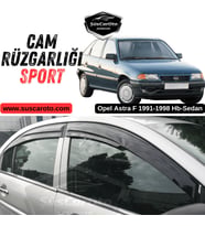 Opel Astra F 1991-1998 Hb-Sedan Uyumlu Mugen Cam Rüzgarlığı Seti Piano Black 4'lü İthal Parlak Siya