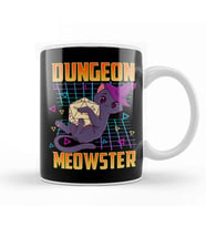 Dungeon Meowster Tabletop Gamer Kupa Bardak Porselen