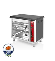 Silverinox Elektrikli Set Üstü Piliç Çevirme 2 Şiş 6 Piliç 220V