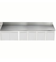 Electrolux Professional Üst Tabla, Sırtlı, 3600 Mm, 1,5 Mm Kalınlıkta Üst Tabla 18 Mm Kalınlığında Ses Sönümlendirici Malzeme Ve Ayrıca 2 Paslanmaz Kayıtla Güçlendirilmiştir - Modular Line TPLA36A