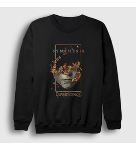 Presmono Unisex Siyah Butterfly Evanescence Sweatshirt 377121tt