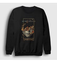Presmono Unisex Siyah Butterfly Evanescence Sweatshirt 377121tt