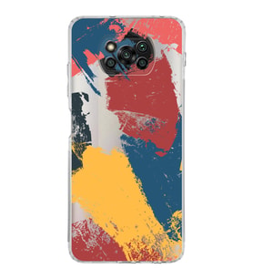 Xiaomi  Poco X3 Pro  Kamera Korumalı Kapak Brush Stroke Tasarımlı Şeffaf  Kılıf